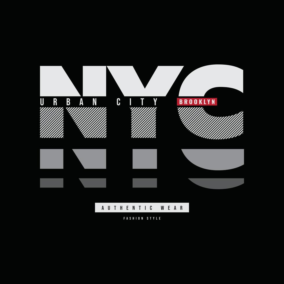 New York Brooklyn T-Shirt und Bekleidungsdesign vektor