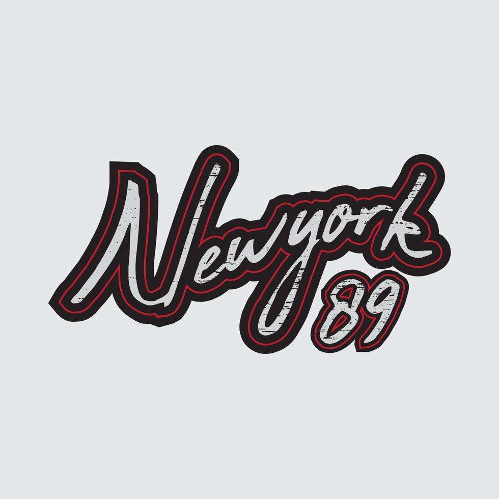 New York City-Typografie-Vektor-T-Shirt-Design vektor