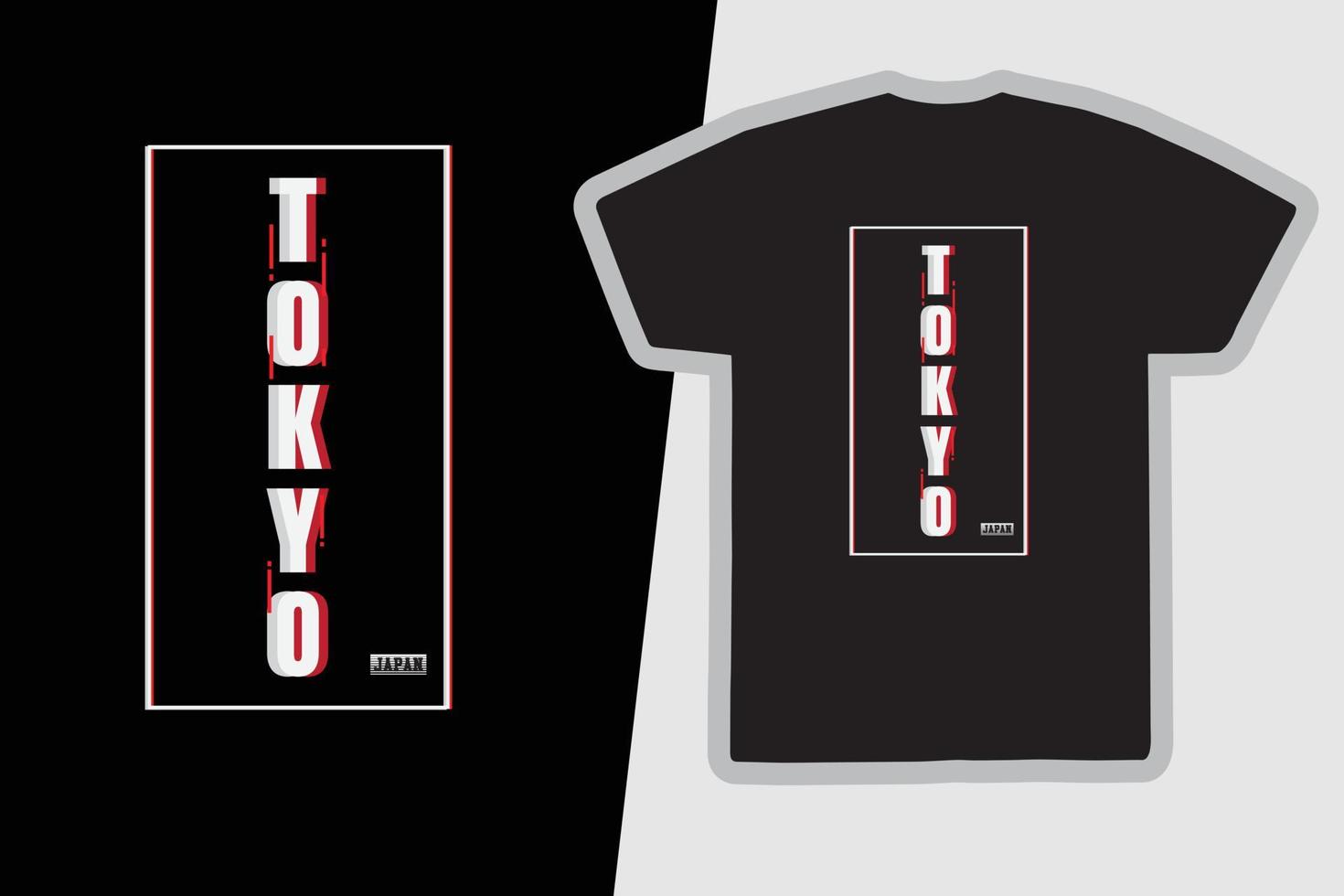 tokio t-shirt und bekleidungsdesign vektor