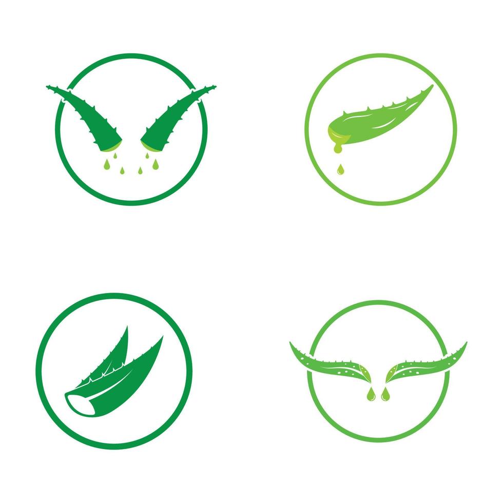 aloe vera logo vektorillustrationsvorlage vektor