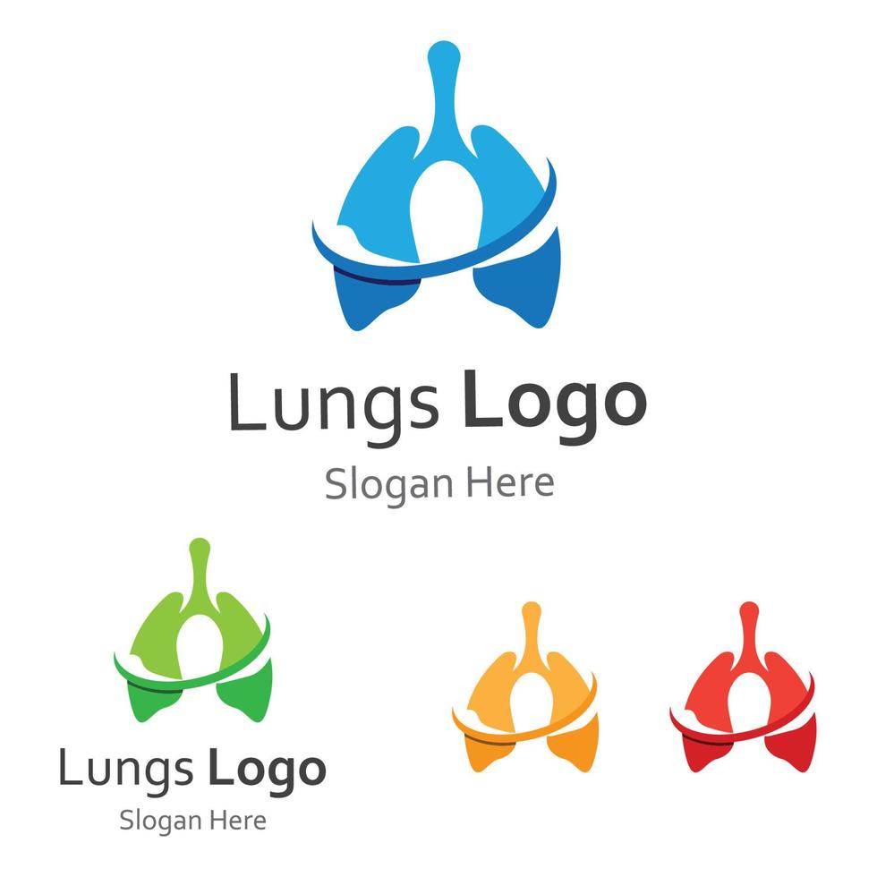 lunghälsa logotyp och symbol vektor