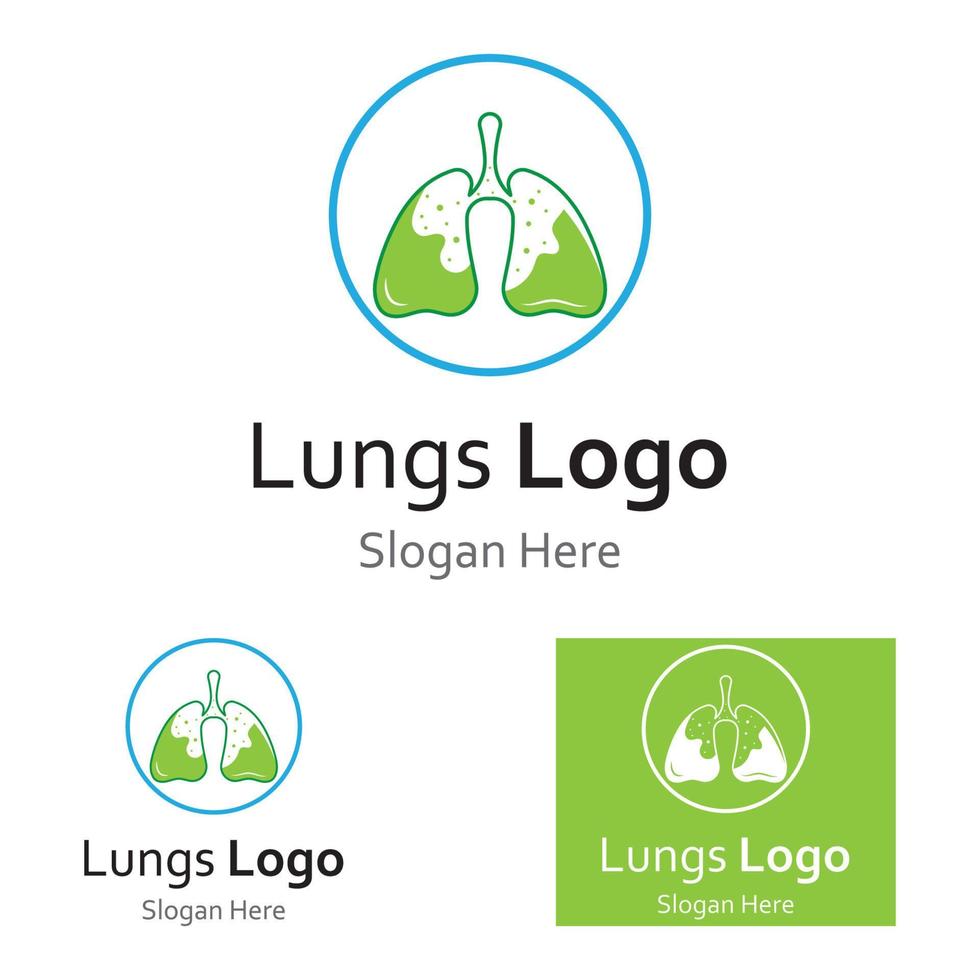 lunghälsa logotyp och symbol vektor