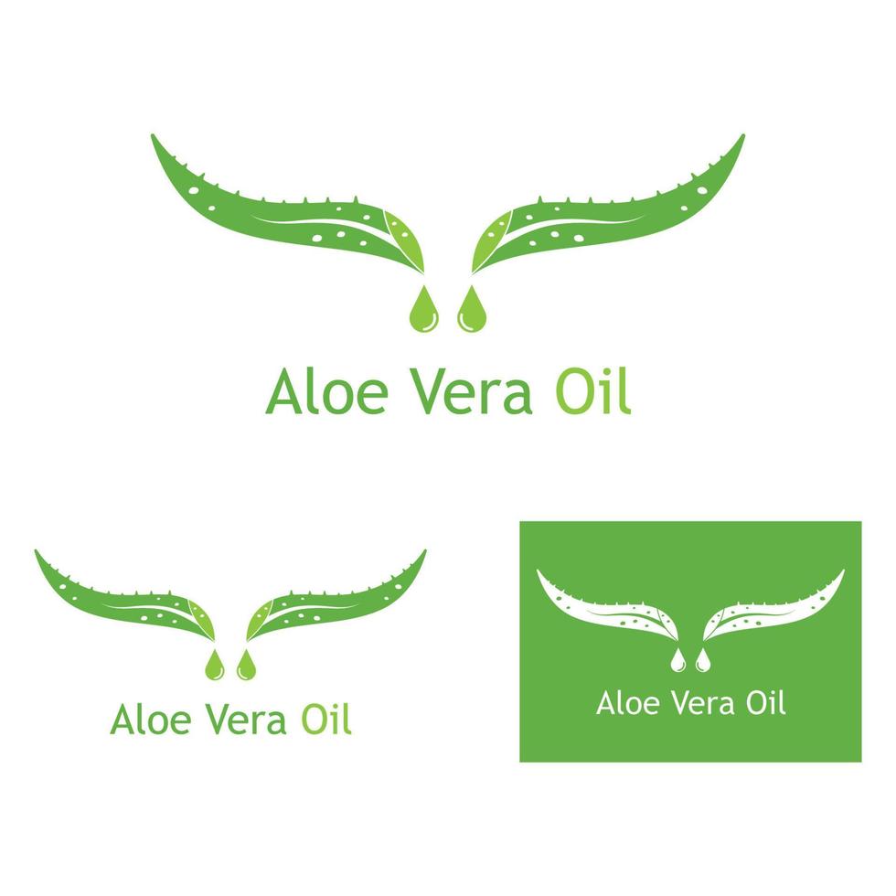 aloe vera logo vektorillustrationsvorlage vektor