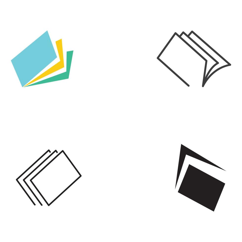 pedagogisk digital bok och online kunskap lärande bok logotyp och symbol ikon vektor illustration mall.