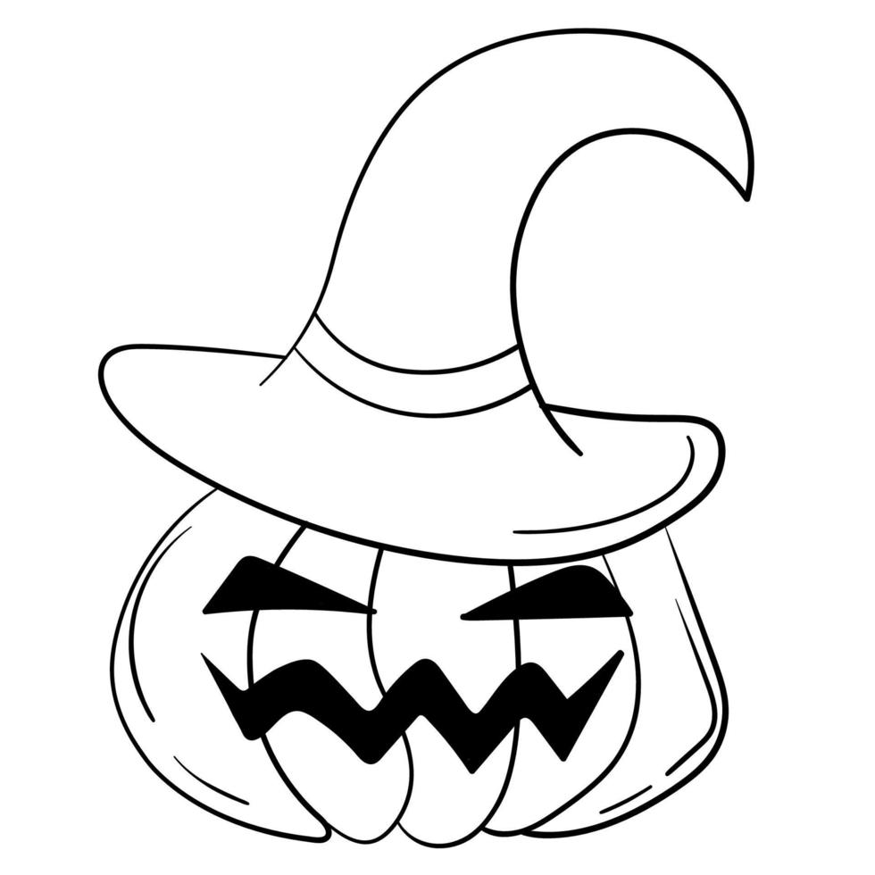 doodle klistermärke dekoration för halloween firande vektor