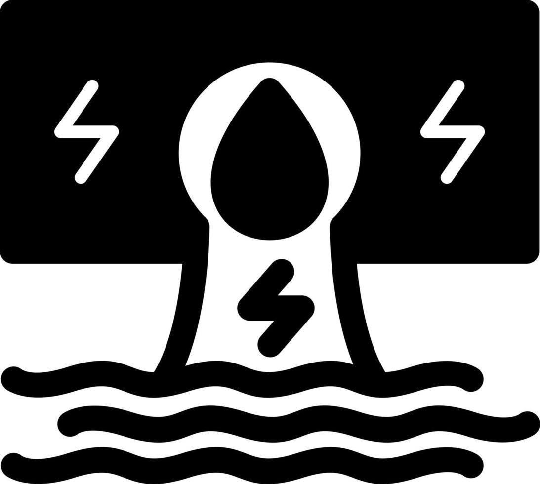 Wasserkraft-Glyphe-Symbol vektor