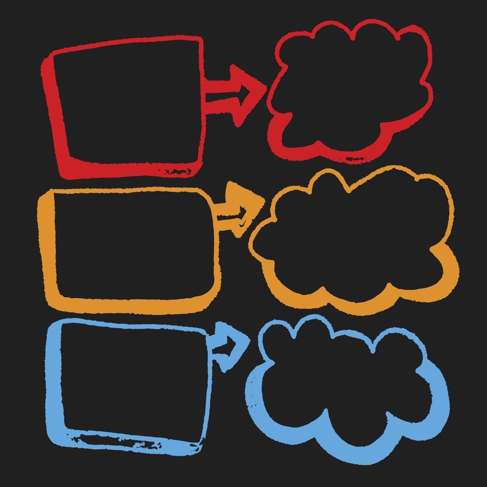 Zeichen und Symbole zum Erstellen von Infografiken, Sprachwolken, Doodle vektor