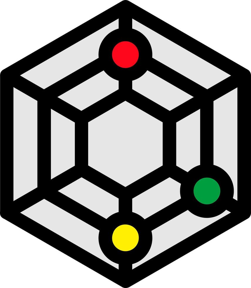 Symbol für gefüllte Radardiagrammlinie vektor