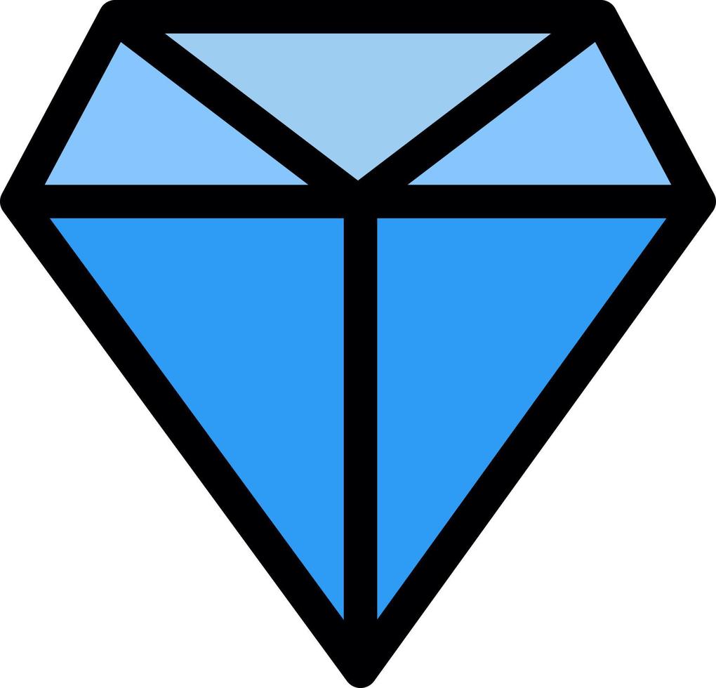 Diamanten Liniensymbol vektor