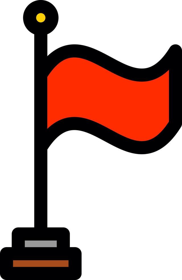 Flaggenlinie gefülltes Symbol vektor