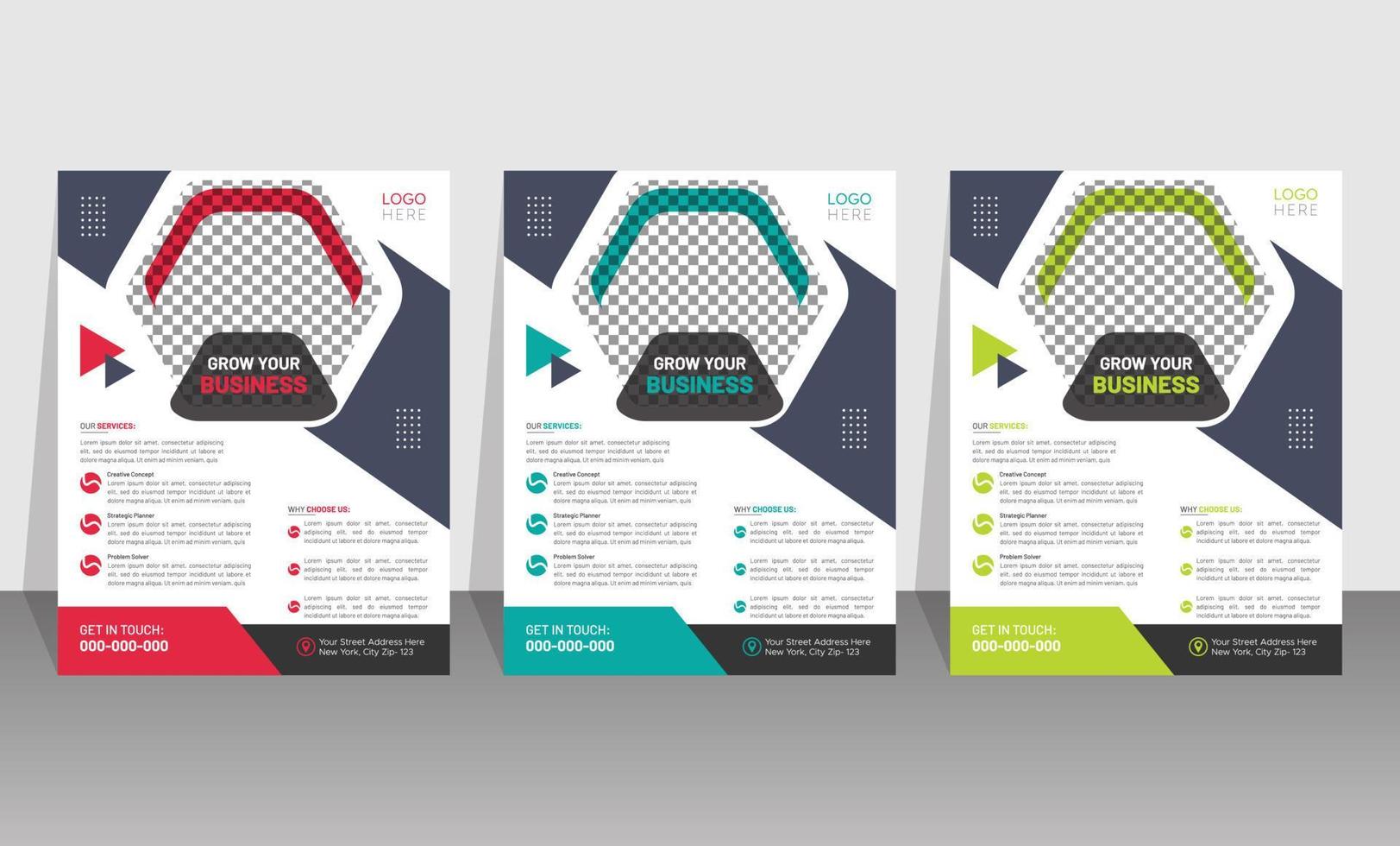 professionell design av flygblad för företag och broschyrförsättsbladsmalldesign vektor