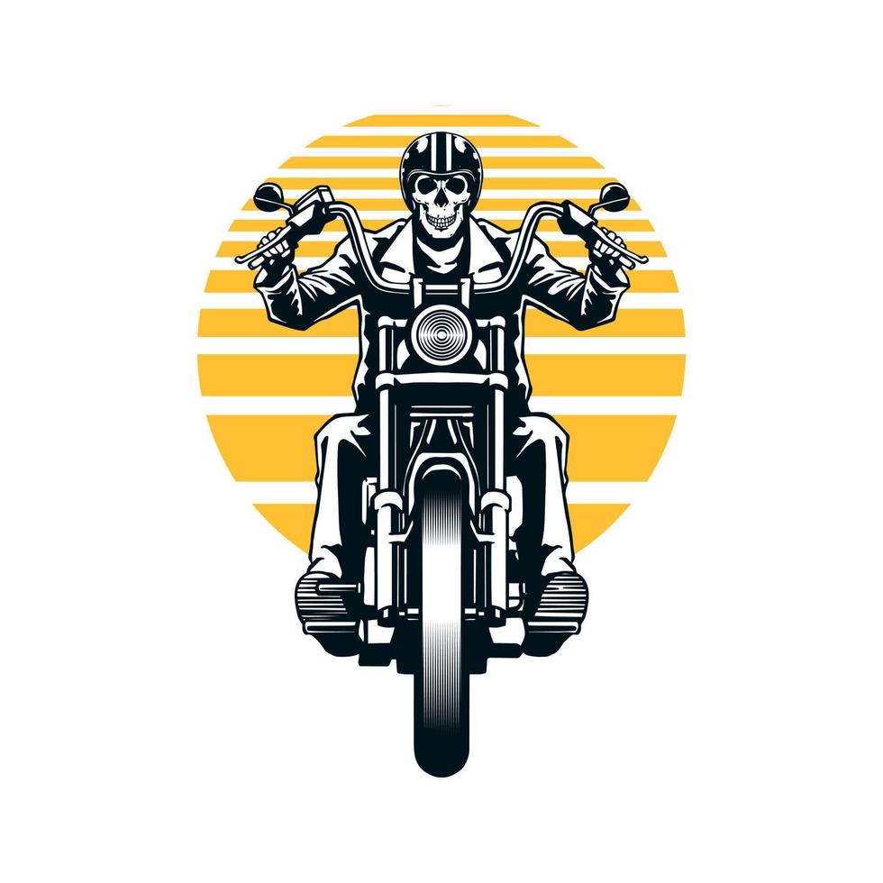 Motorradgrafik für T-Shirt-Design vektor