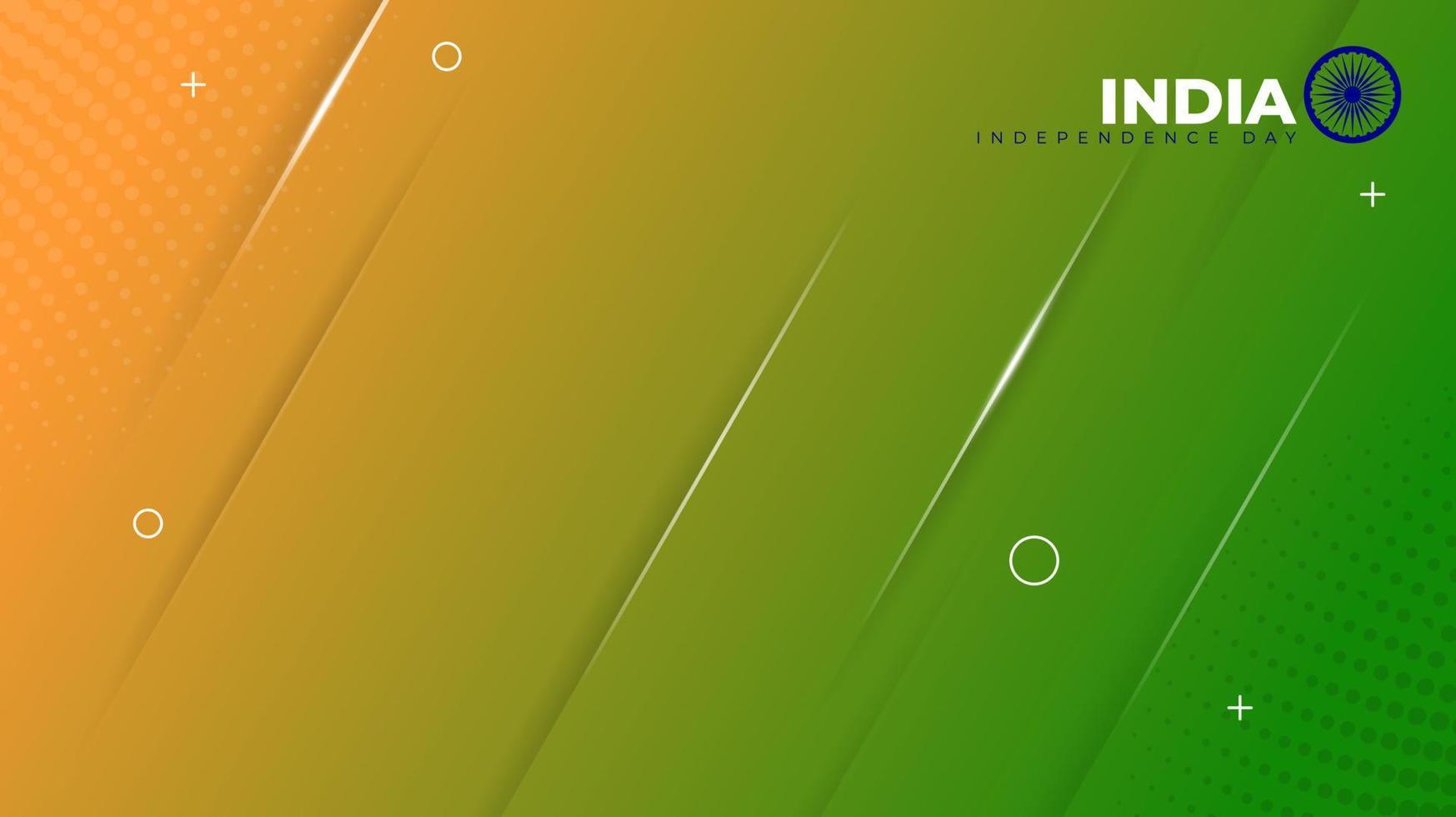 abstrakter Hintergrund mit Farbverlauf in grünem und gelbem Hintergrund für das Design des indischen Unabhängigkeitstages vektor