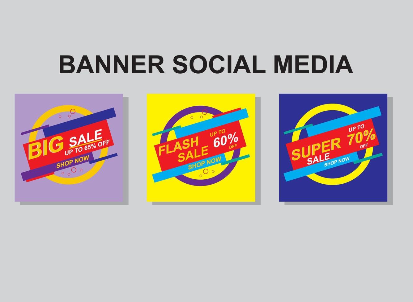 Set Banner Social Media Post Design, modernes Banner. vektor