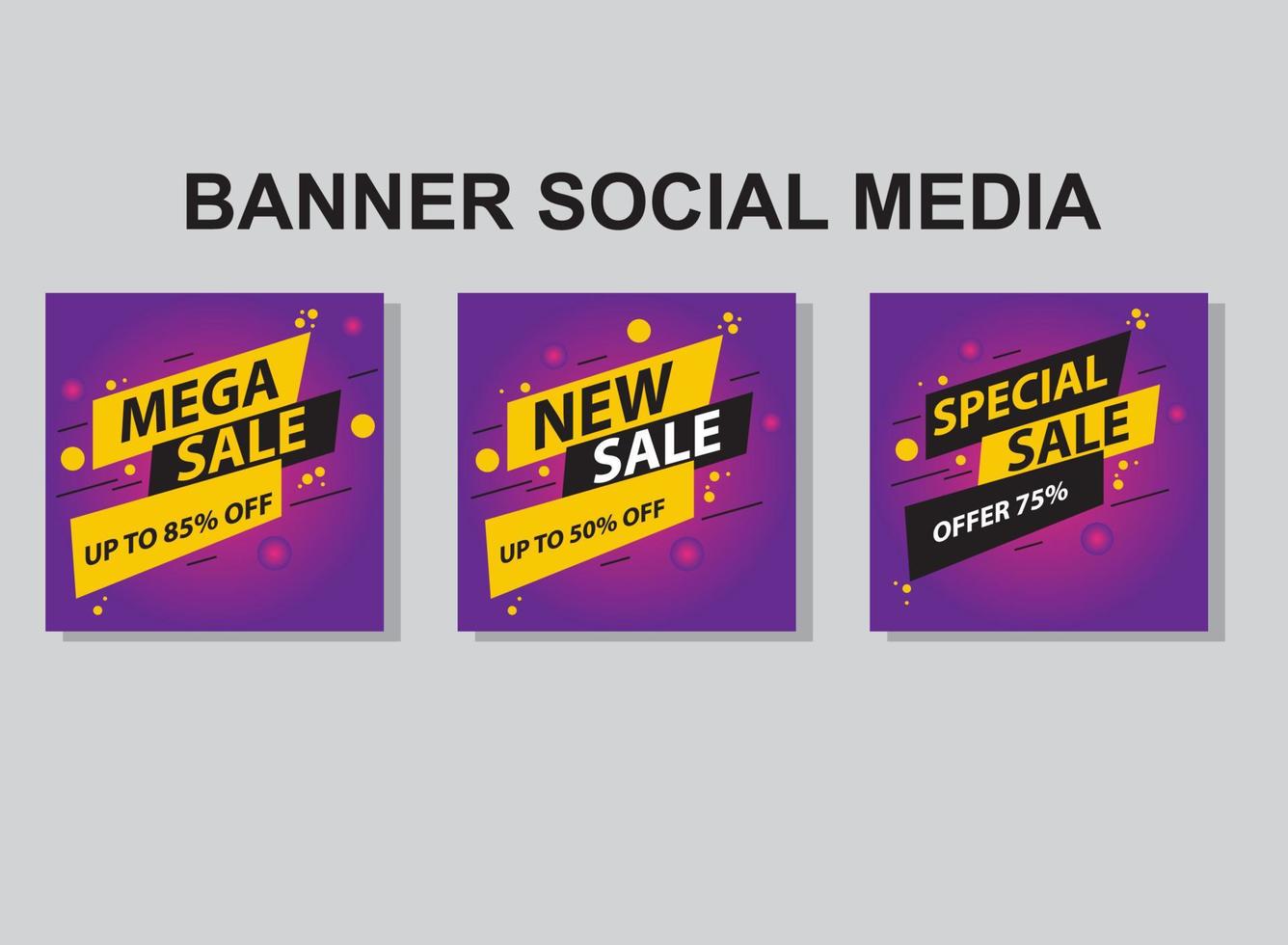 ställa in banner sociala medier post design, modern banner. vektor