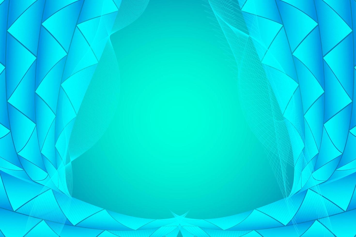 abstrakte moderne blaue Hintergrundfarbe mit geometrischem und wellenförmigem Design vektor