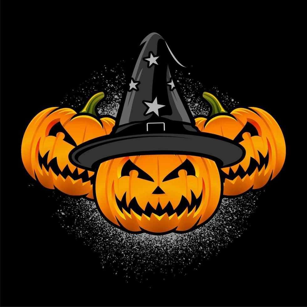 pumpor halloween, designelement för logotyp, affisch, kort, banner, emblem, t-shirt. vektor illustration