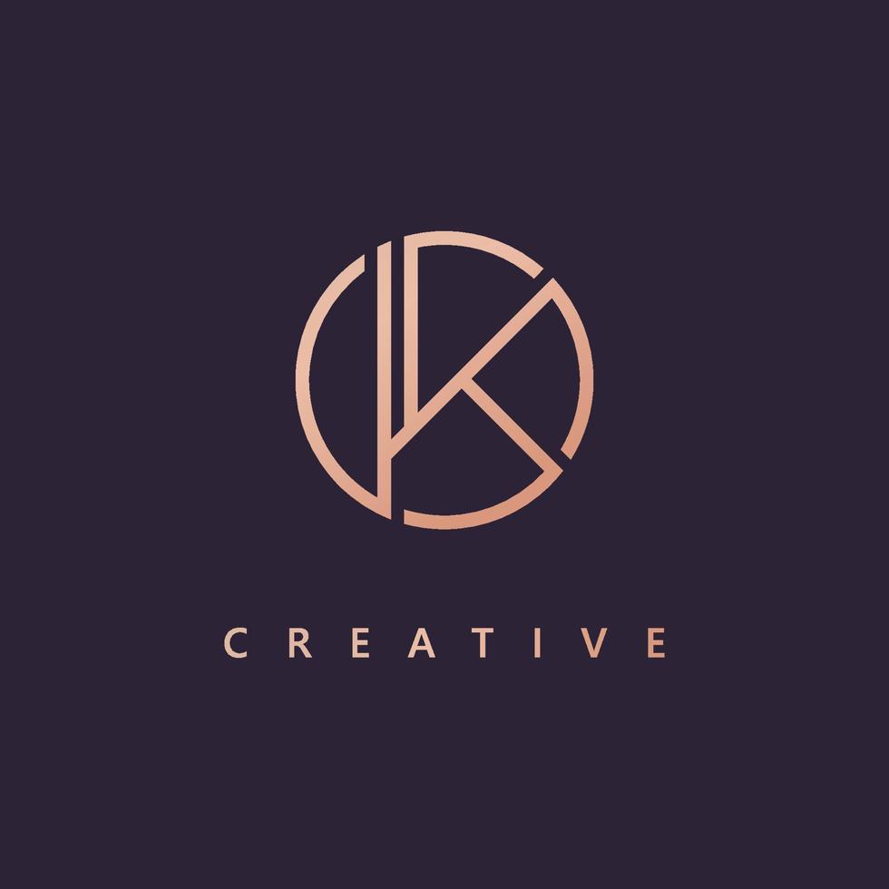 Buchstabe k Logo Design Logo Vorlage kreatives k Logo Vektorsymbol vektor