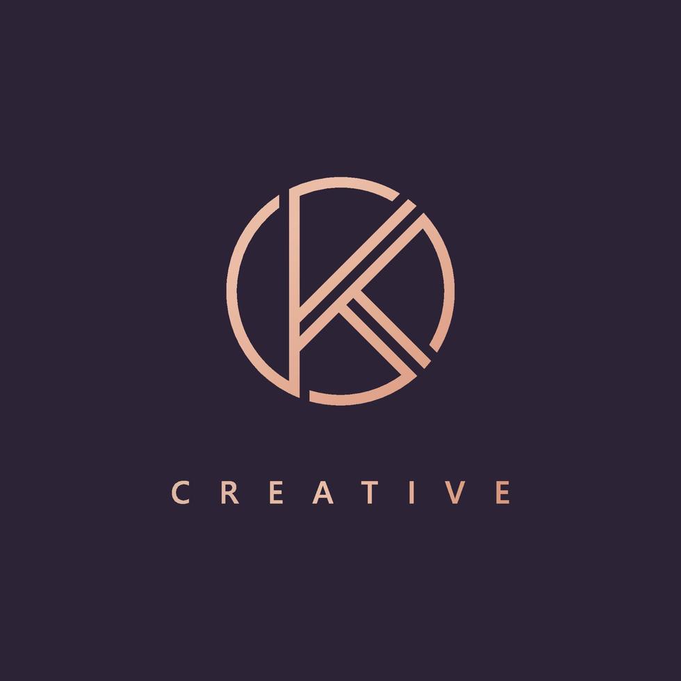 Buchstabe k Logo Design Logo Vorlage kreatives k Logo Vektorsymbol vektor