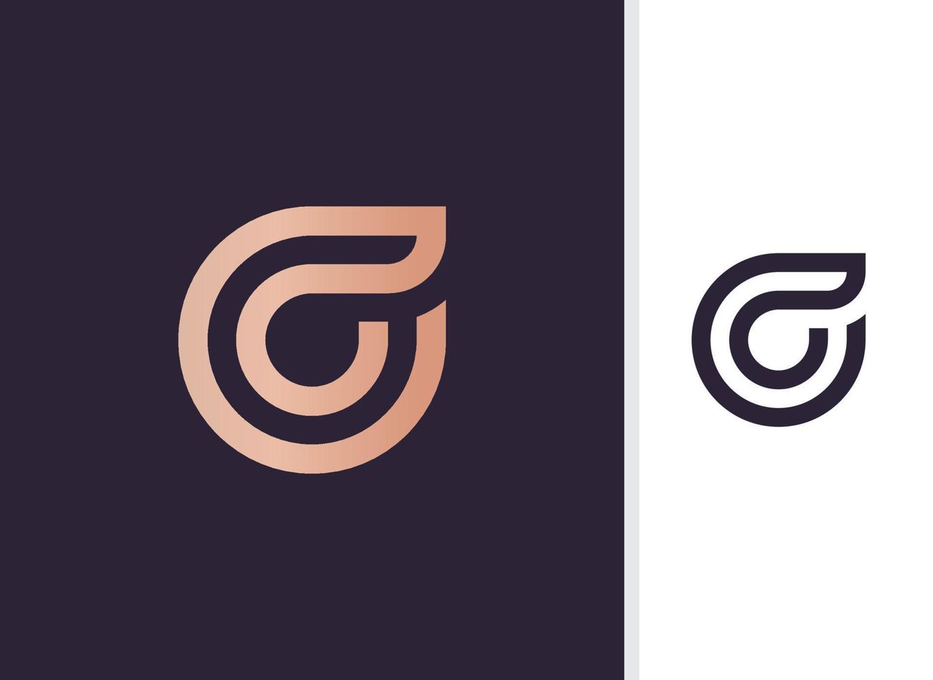 Initia g Logo-Vektorvorlage, kreatives Logo-Symbol vektor