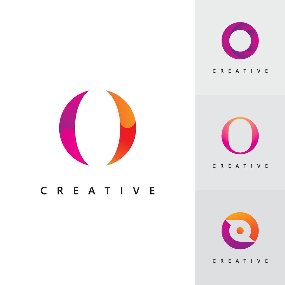 bokstav o logotyp vektor mall, kreativ o bokstav initial logotypdesign