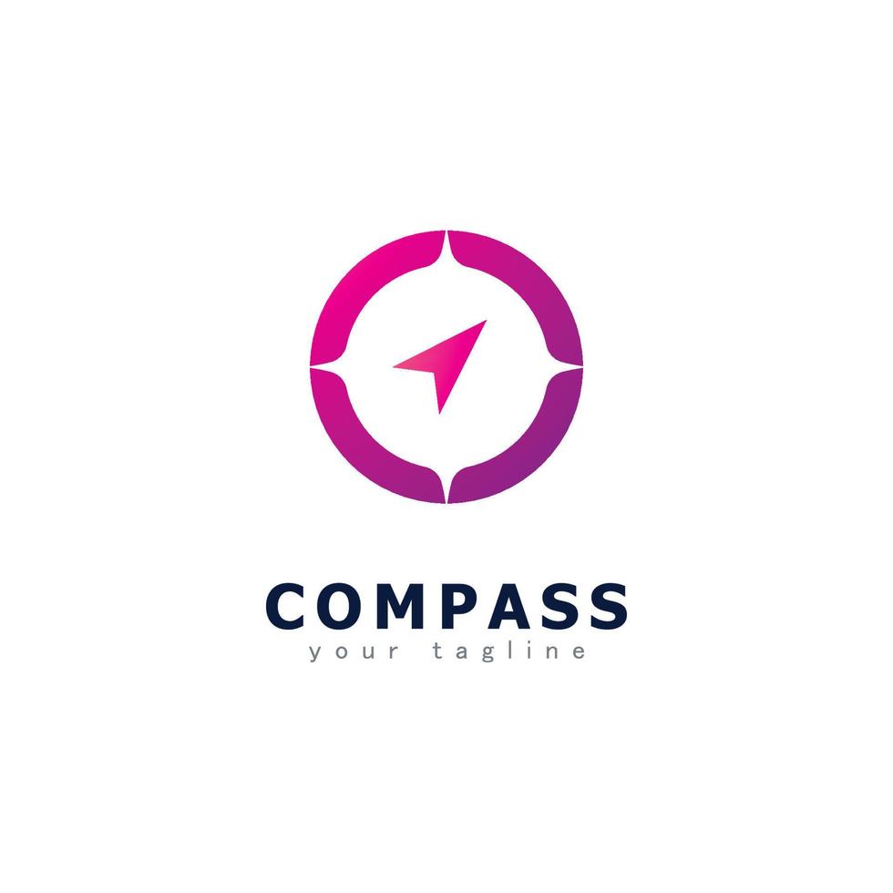 kompass kreativa koncept logotyp formgivningsmall vektor