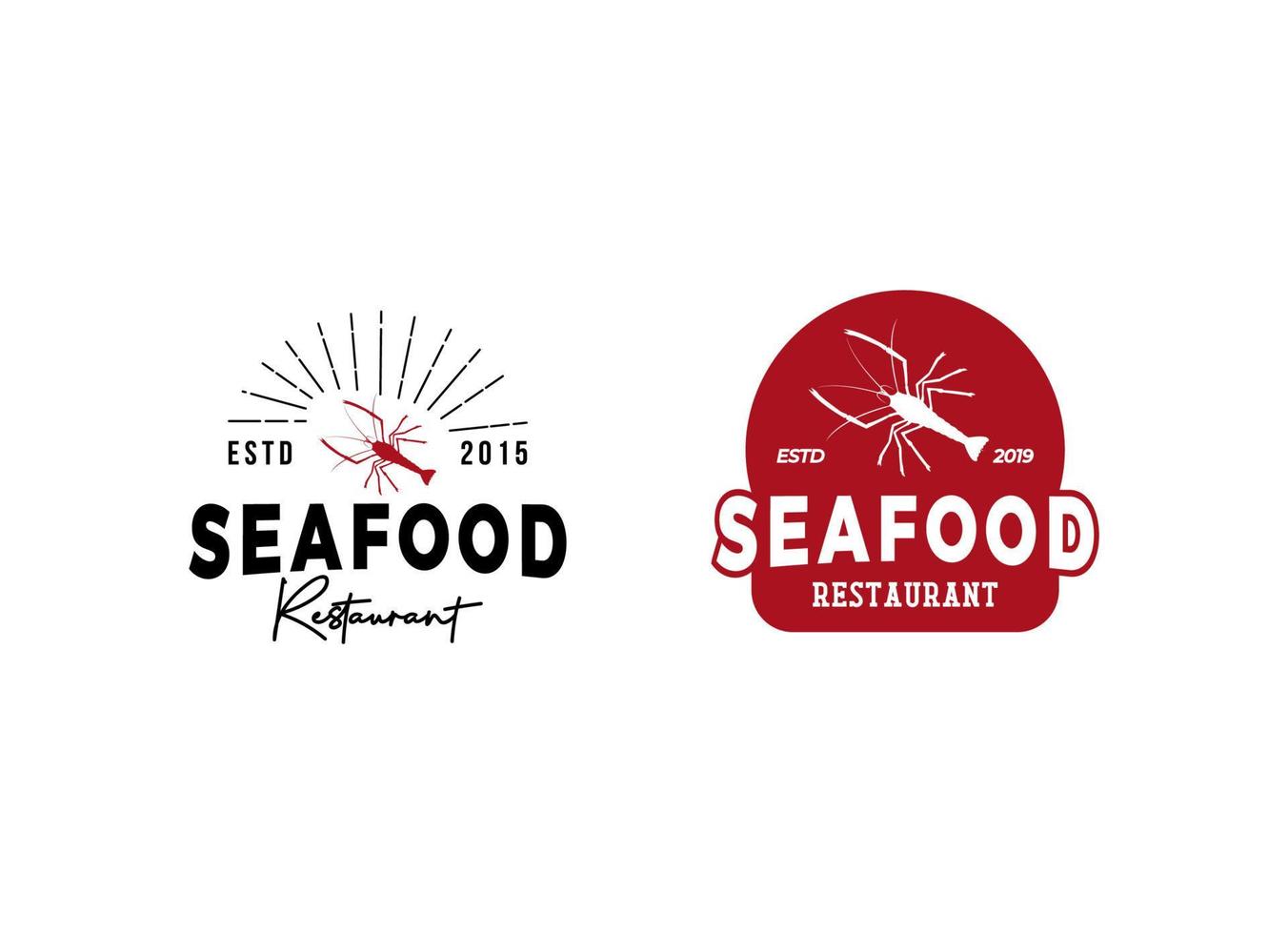Logo-Design-Vorlage für Meeresfrüchte-Restaurants. vektor