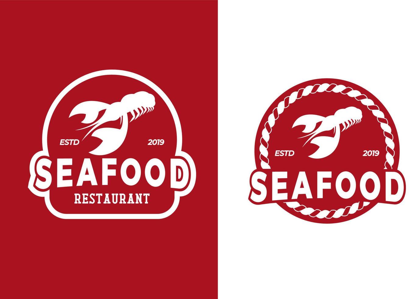 Logo-Design-Vorlage für Meeresfrüchte-Restaurants. vektor