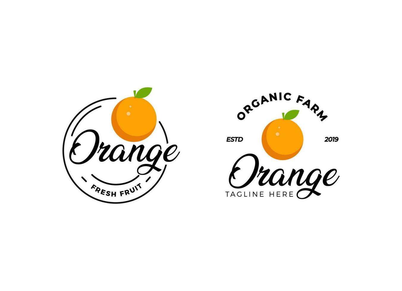 logotypen för apelsinjuice vektor