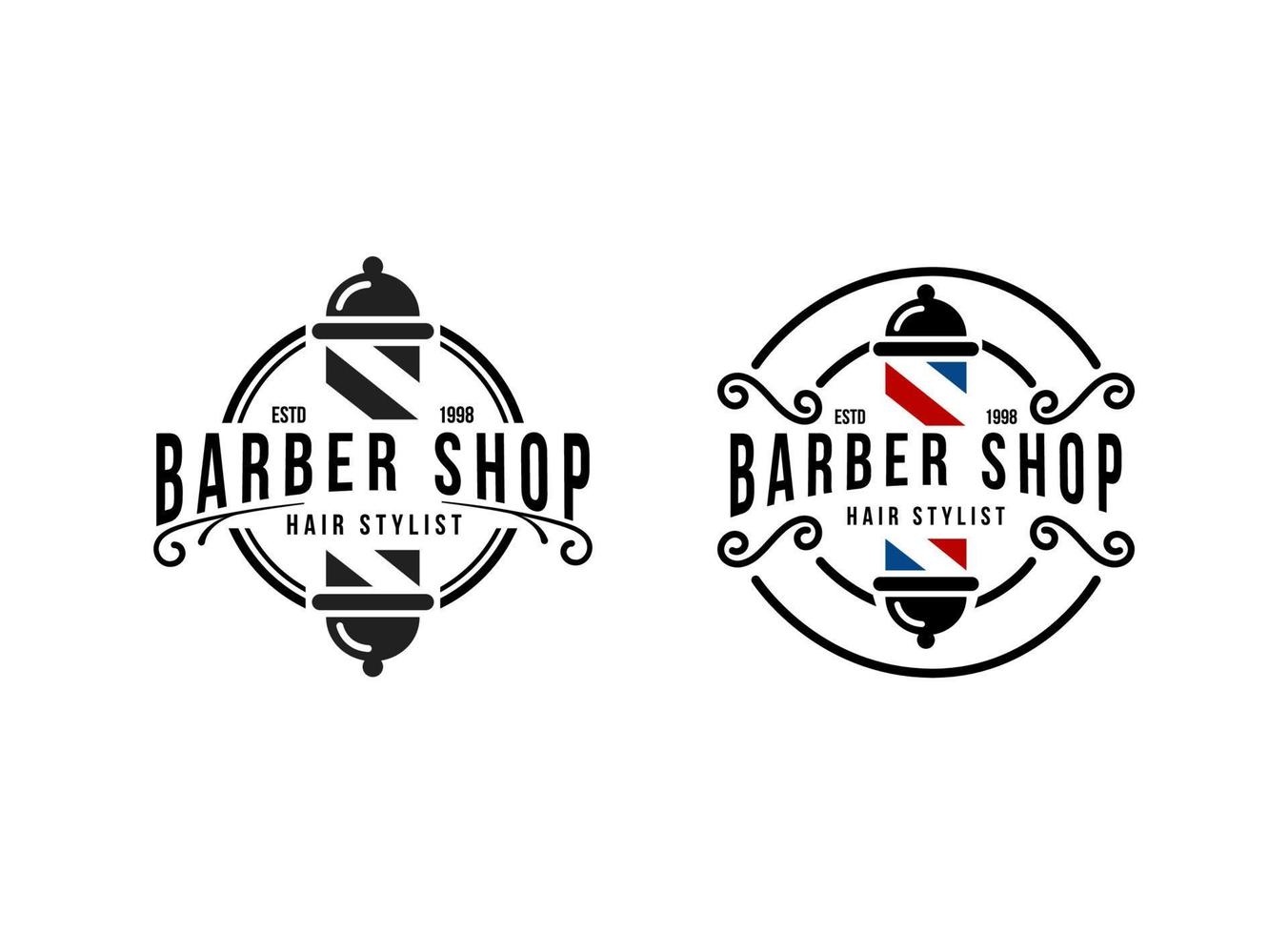Barbershop logotyp vektor design.