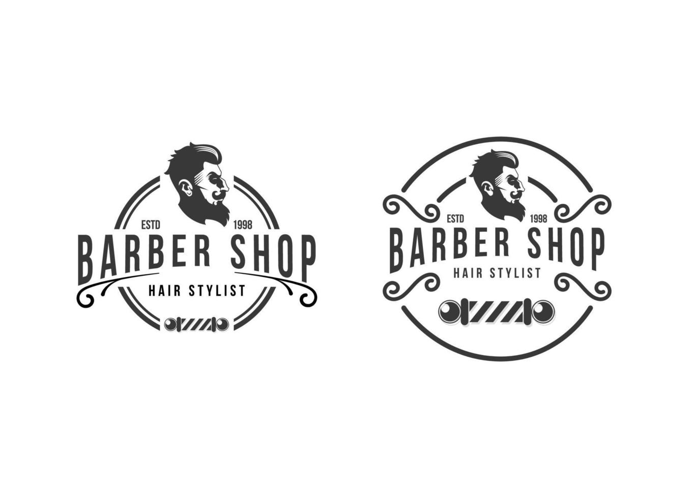 Barbershop-Logo-Vektordesign. vektor
