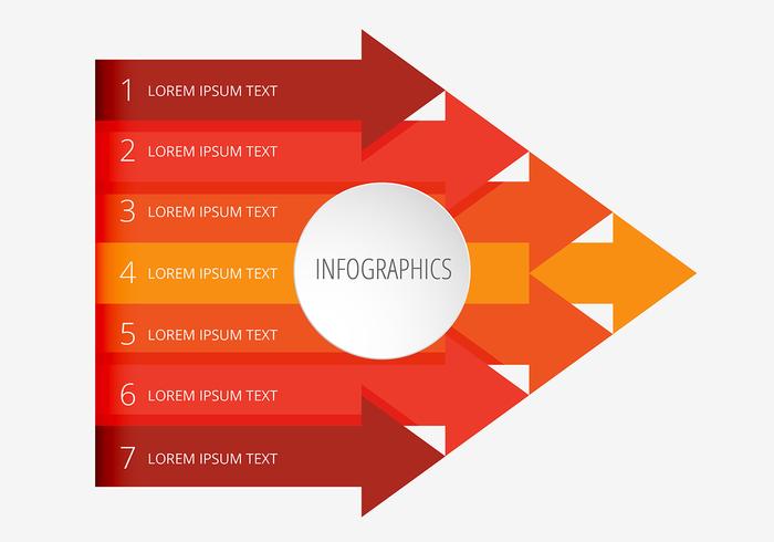 Pilformad infografisk vektor design