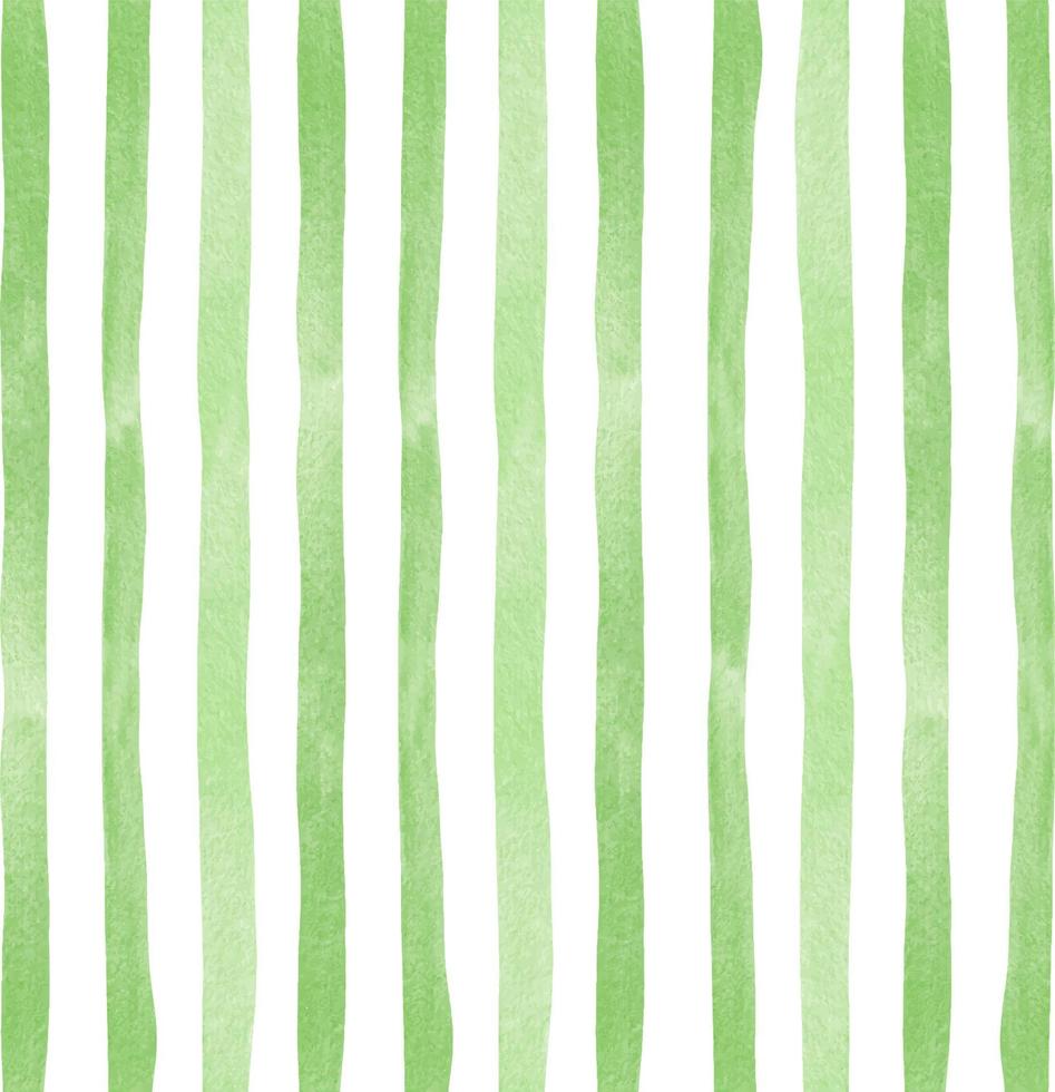 akvarell seamless mönster med gröna vertikala remsor, borste. hand ritning målning bakgrund, textur. vektor