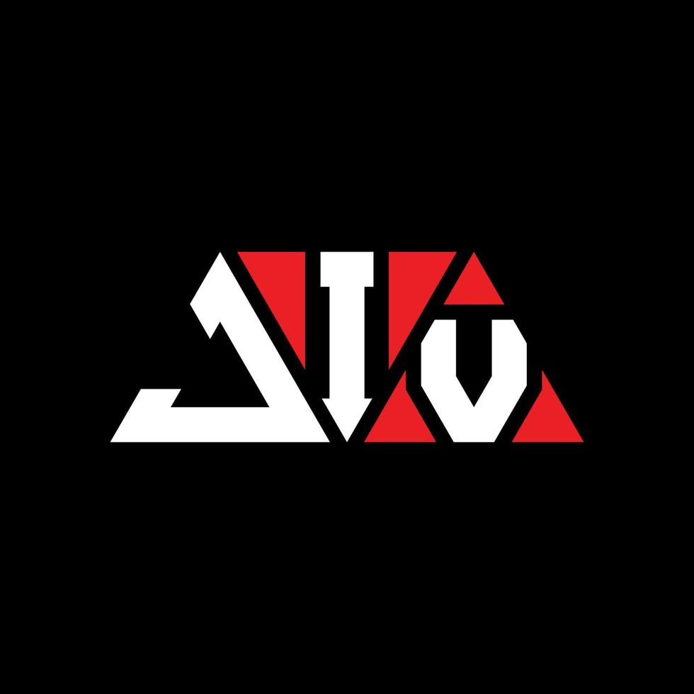 JIV-Dreieck-Buchstaben-Logo-Design mit Dreiecksform. JIV-Dreieck-Logo-Design-Monogramm. JIV-Dreieck-Vektor-Logo-Vorlage mit roter Farbe. jiv dreieckiges logo einfaches, elegantes und luxuriöses logo. jiv vektor