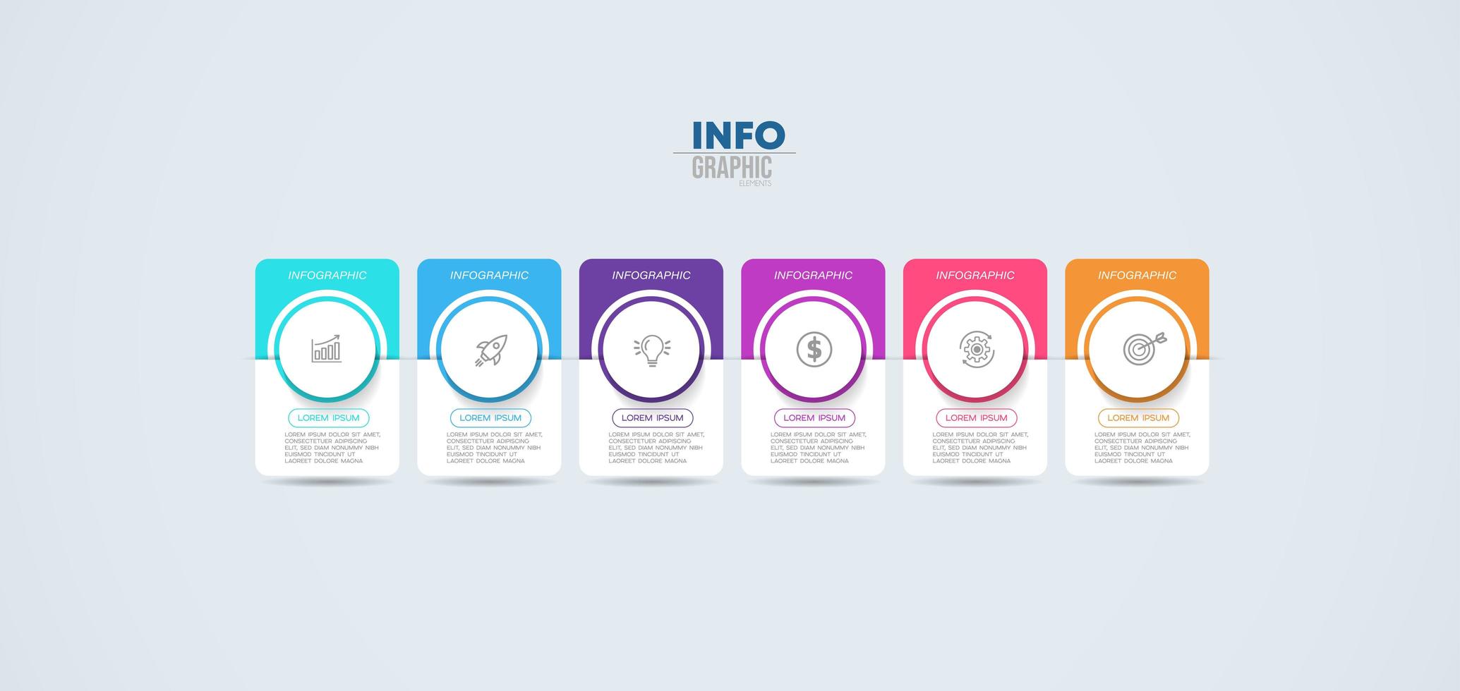 färgglada affärer infographic vektor