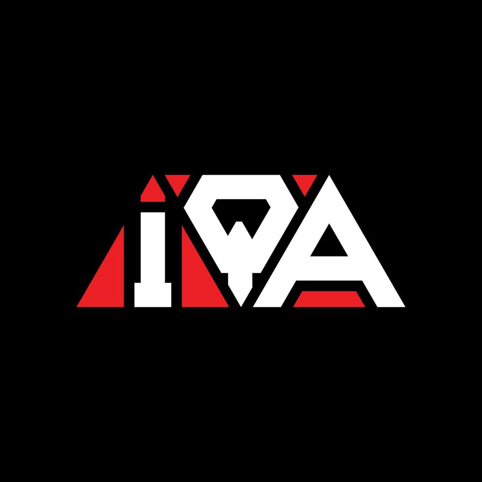 IQA-Dreieck-Buchstaben-Logo-Design mit Dreiecksform. IQA-Dreieck-Logo-Design-Monogramm. IQA-Dreieck-Vektor-Logo-Vorlage mit roter Farbe. iqa dreieckiges Logo einfaches, elegantes und luxuriöses Logo. iqa vektor