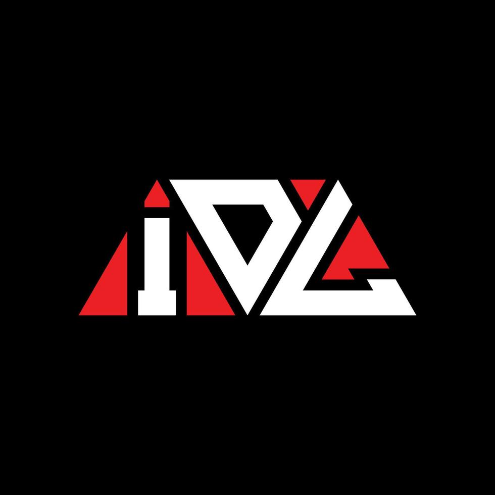 IDL-Dreieck-Buchstaben-Logo-Design mit Dreiecksform. IDL-Dreieck-Logo-Design-Monogramm. IDL-Dreieck-Vektor-Logo-Vorlage mit roter Farbe. idl dreieckiges Logo einfaches, elegantes und luxuriöses Logo. Leerlauf vektor