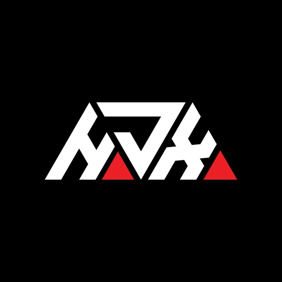 hjx Dreiecksbuchstaben-Logo-Design mit Dreiecksform. hjx-Dreieck-Logo-Design-Monogramm. hjx-Dreieck-Vektor-Logo-Vorlage mit roter Farbe. hjx dreieckiges Logo einfaches, elegantes und luxuriöses Logo. hjx vektor
