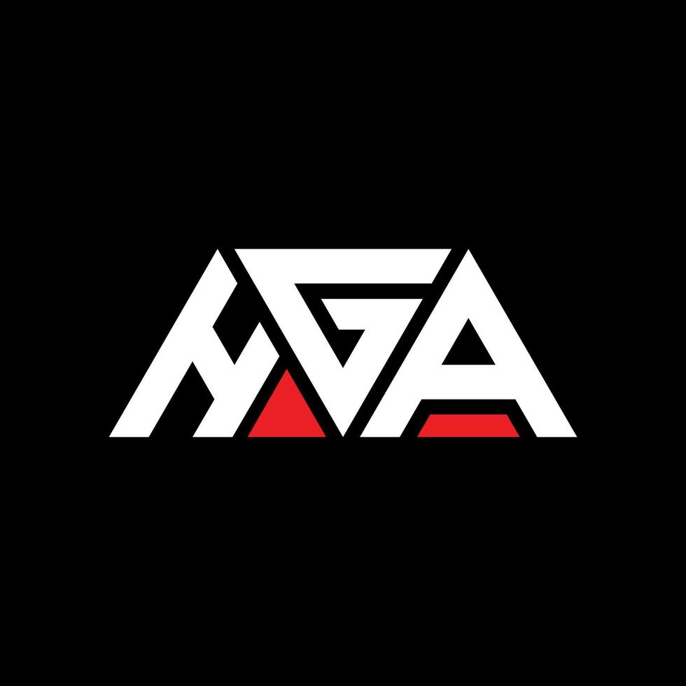 hga-Dreieck-Buchstaben-Logo-Design mit Dreiecksform. HGA-Dreieck-Logo-Design-Monogramm. hga-Dreieck-Vektor-Logo-Vorlage mit roter Farbe. hga dreieckiges logo einfaches, elegantes und luxuriöses logo. hg vektor