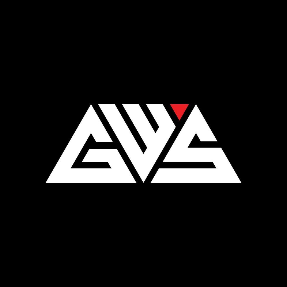 gws Dreiecksbuchstaben-Logo-Design mit Dreiecksform. gws-Dreieck-Logo-Design-Monogramm. gws-Dreieck-Vektor-Logo-Vorlage mit roter Farbe. gws dreieckiges Logo einfaches, elegantes und luxuriöses Logo. gws vektor
