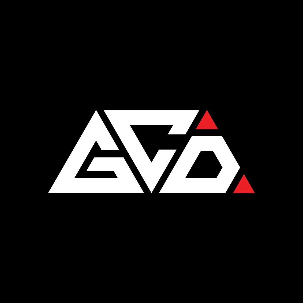 gcd-Dreieck-Buchstaben-Logo-Design mit Dreiecksform. GCD-Dreieck-Logo-Design-Monogramm. GCD-Dreieck-Vektor-Logo-Vorlage mit roter Farbe. gcd dreieckiges logo einfaches, elegantes und luxuriöses logo. gcd vektor