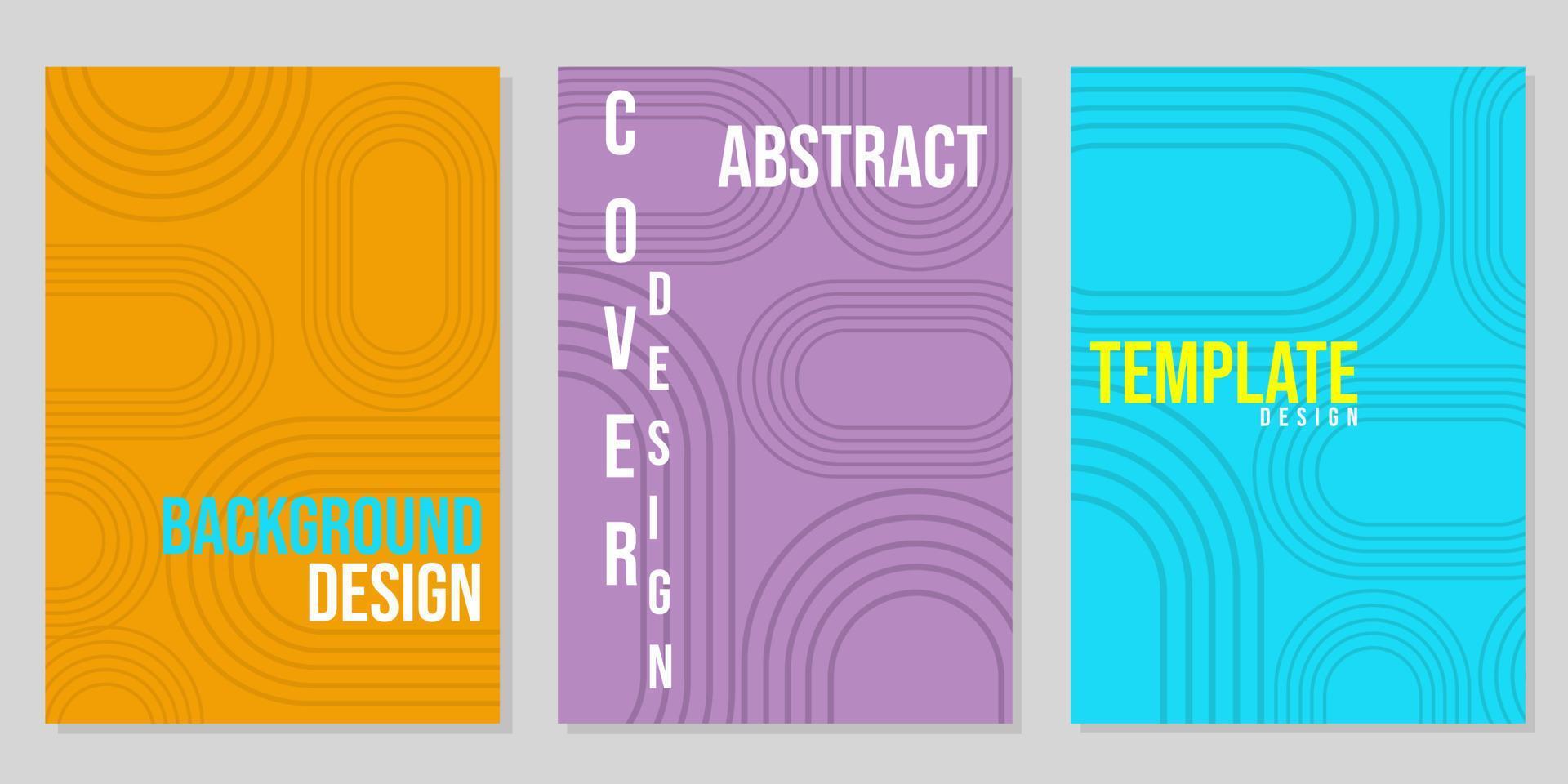 Reihe von Buchcover-Designs mit abstrakten Texturen. trendiger und moderner stilvoller Hintergrund. Vektor-Illustration vektor