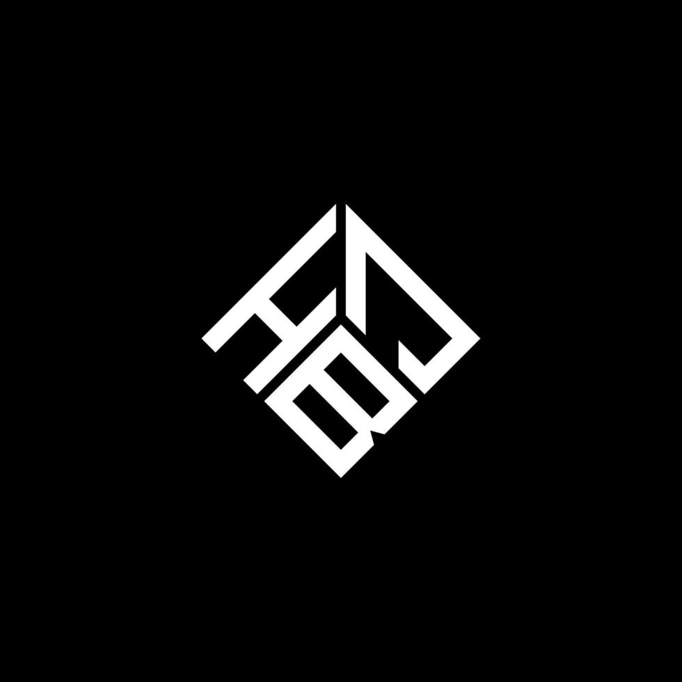 hbj-Buchstaben-Logo-Design auf schwarzem Hintergrund. hbj kreative Initialen schreiben Logo-Konzept. hbj Briefgestaltung. vektor