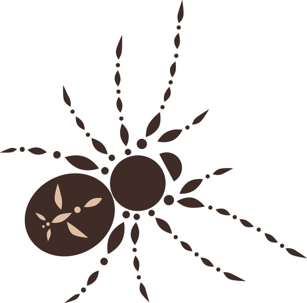 Spinne auf einem weißen Hintergrund Vektorgrafiken vektor