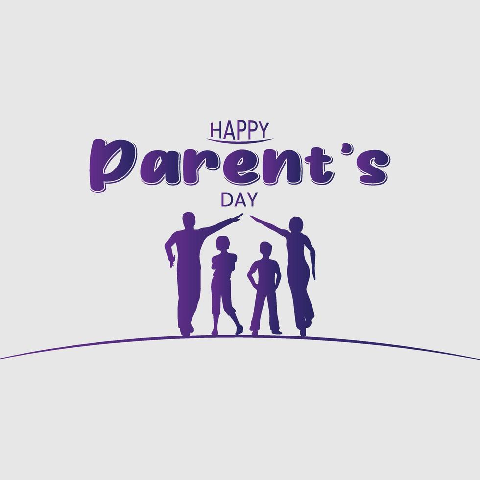 glada nationella föräldrar dag vektor illustration
