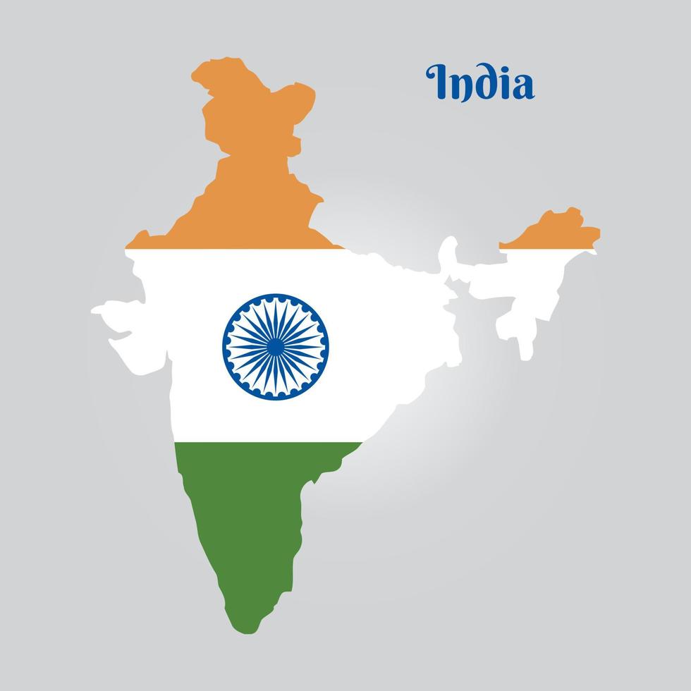 vektor karta över Indien illustration