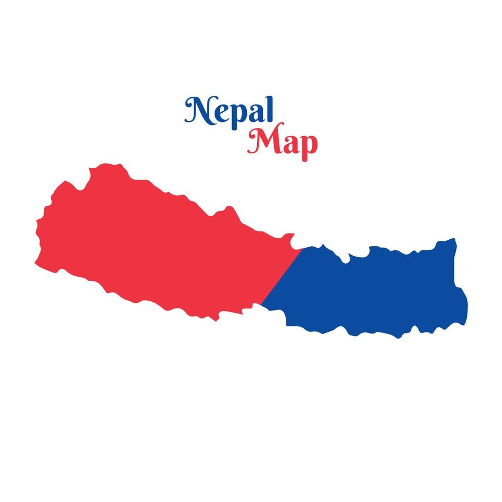 vektorkarta över nepal illustration.ai vektor