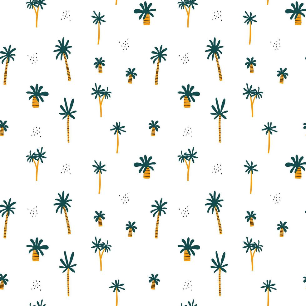 nahtloses Muster mit tropischer Palme. Vektorillustrationen vektor