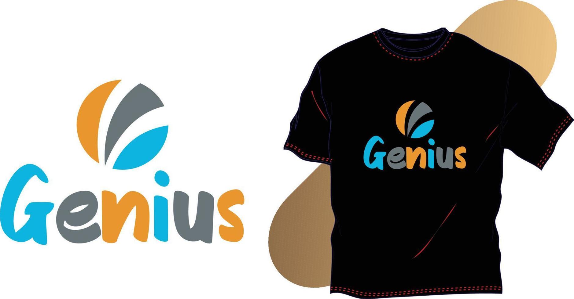 geni t-shirt designmall för din webbplats vektor
