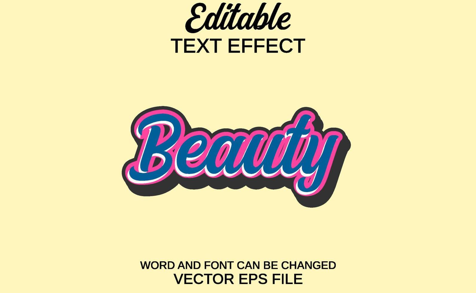 text effekt skönhet vektor